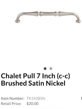 Chalet 7-Inch Brushed Satin Nickel Pull - Brushed Satin Nickel